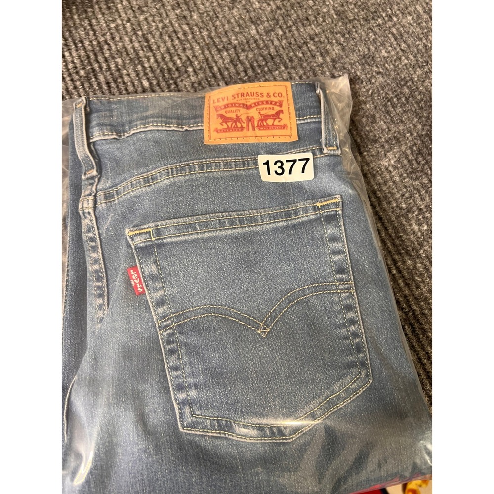 Levi's 726 Flare Jeans Womens 30 Blue Mid Rise Stretch Raw Hem Denim Pants - Picture 12 of 12